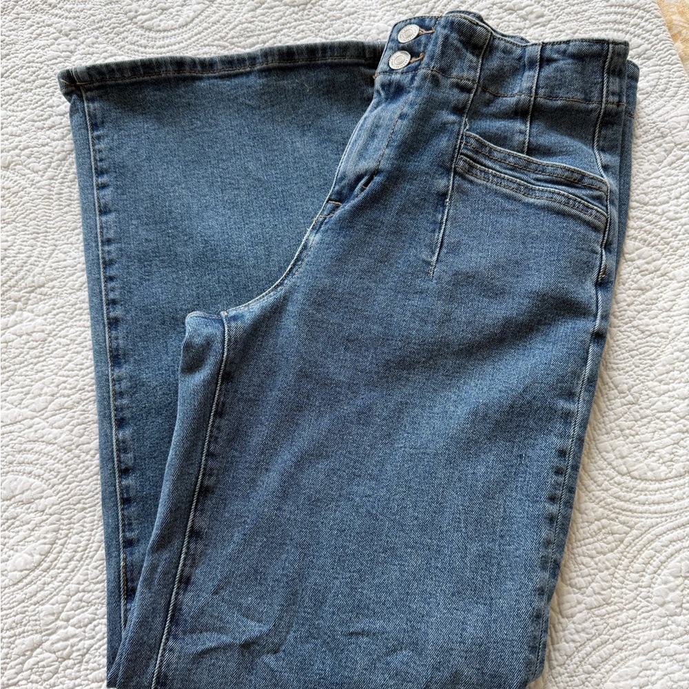 Vintage retro style high rise, wide leg jeans by Mica, size 28